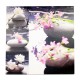 Canvas stenen met paarse bloemen